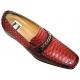 David Eden  "Moose Head" Wine All-Over Genuine Burmese Python Shoes With Silver Bracelet